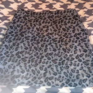 LOFT Animal Print Mini Skirt 12 Tall